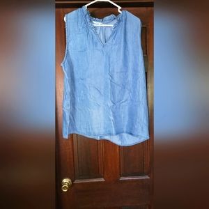 XXL short sleeve denim shirt